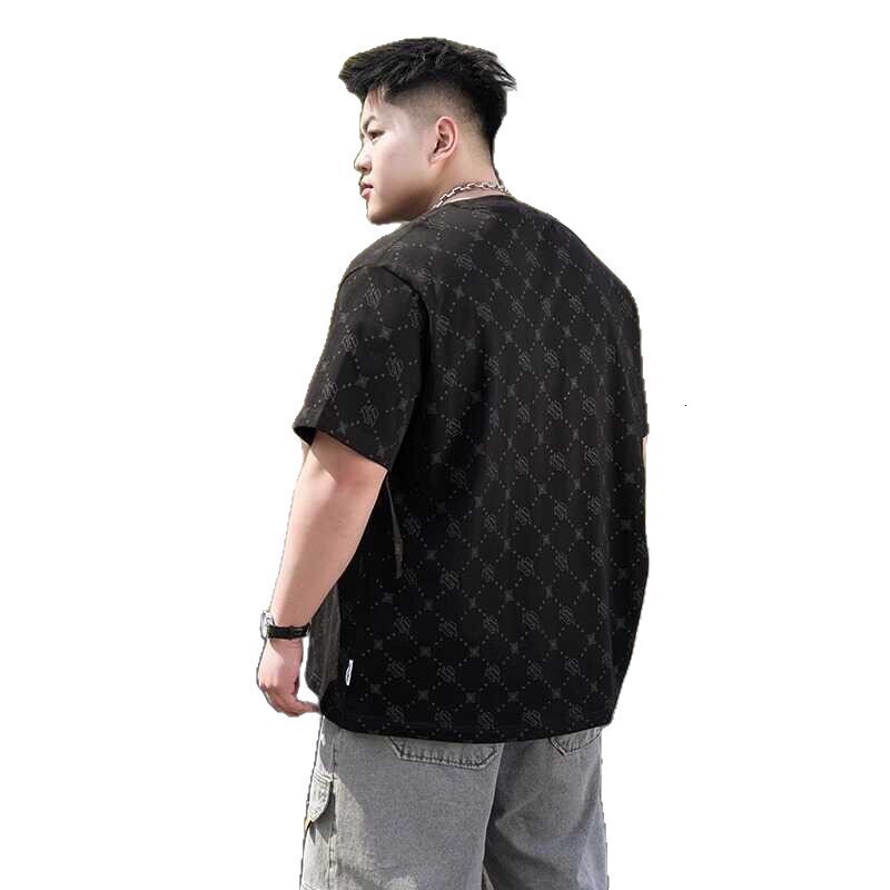 Trendy Plus Size Men's Summer New Floral Loose Designer Hoodie Casual Oversized Half Sleeve Designer Shirt Pullover Short Sleeve T-shirt