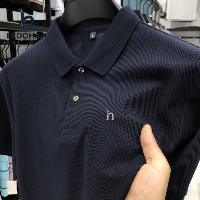 Summer Casual Lapel Business Men's Short Designer Hoodie Sleeve T-shirt Pure Cotton Designer Shirt POLO Shirt