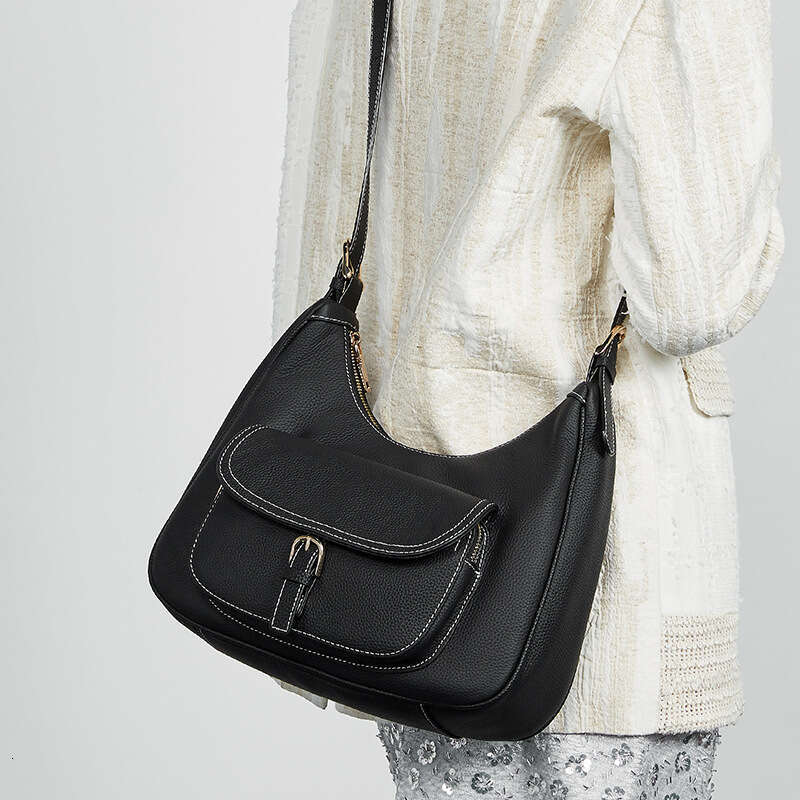 Luxury bag Top Layer Cowhide New Underarm Tote Women Large Capacity Saddle Genuine Leather Shoulder Bag for Work Commute