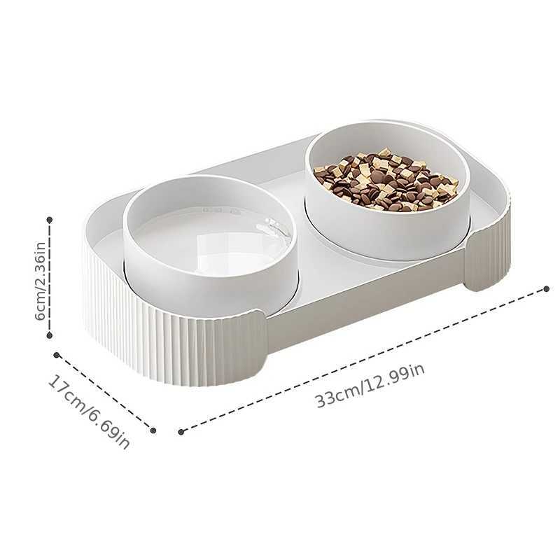 Ceramic Pet Cat Bowl Elevated Cat Feeder Large Capacity Pet Feeding Bowl for Small Dogs Cats Pet Supplies C251009