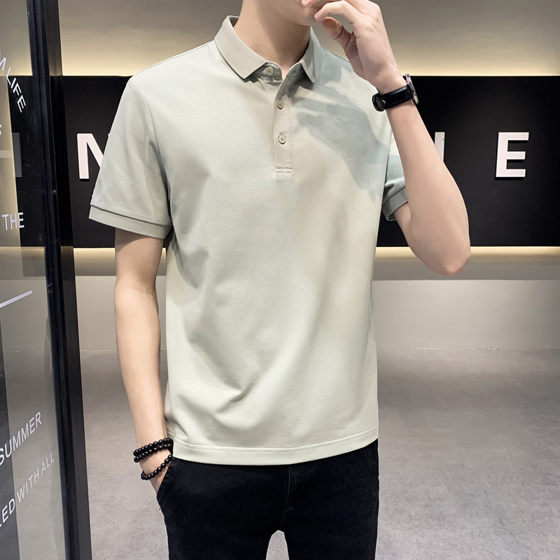 Ice Designer Shirt Silk Polo Shirt Designer Hoodie Men Short Sleeve 2025 Summer Turn-down Collar T-shirt Youth Casual Pique Cotton Polo Shirt Solid Color Summer Wear