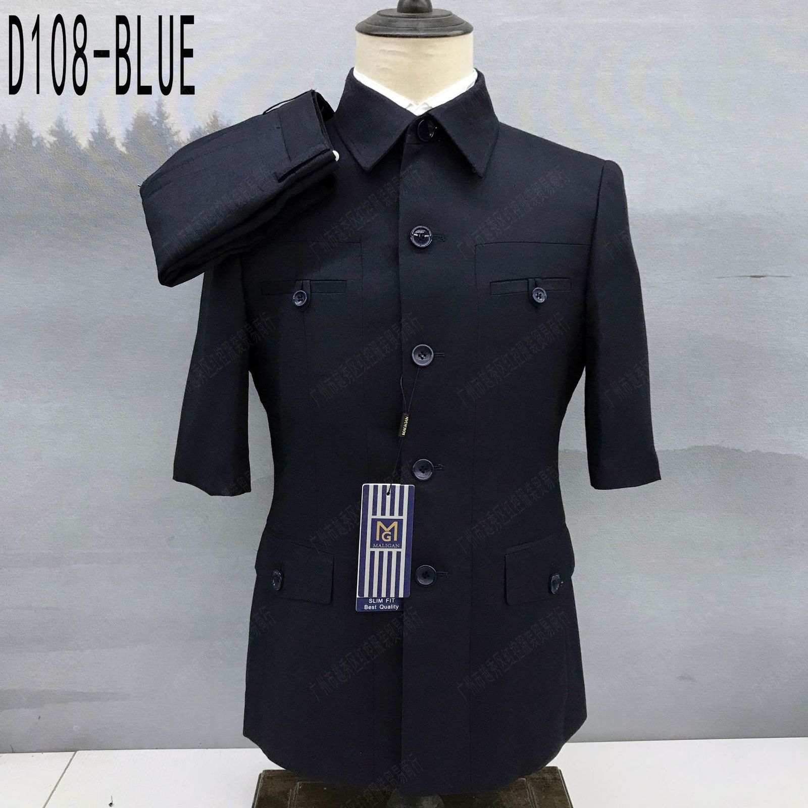 Mens Hawaiian Set Summer Solid Color Stand Collar Short Sleeve Shirt Beach Shorts Streetwear 2-Piece Set Suit For Men 240914
