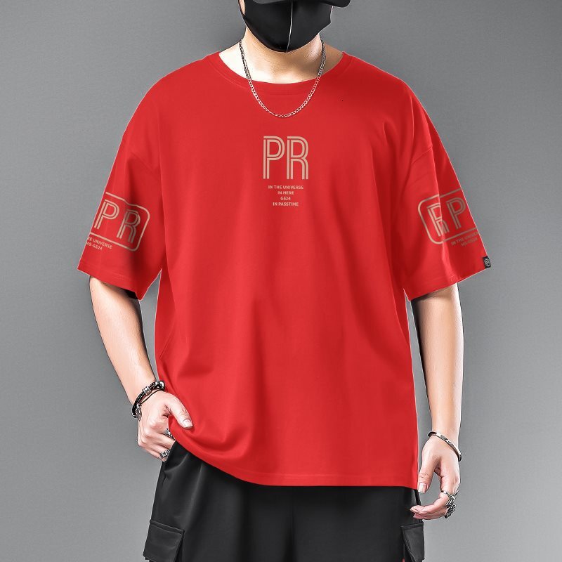 Plus Size Designer Shirt Short Sleeve Men's Cotton T-shirt Summer Men's Clothing 2025 New Style Designer Hoodie Oversized Loose Fit Men's Top Trendy