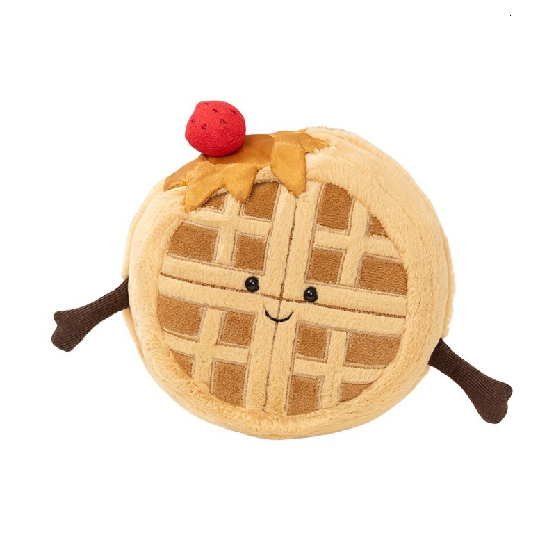 jc Bagel Waffle Pancake Plush Toy Realistic Bread Food Series Doll