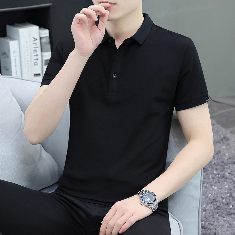 Summer Short Sleeve T-shirt For Men Pure Designer Shirt Cotton Collared Business Polo Shirt Paul Solid Designer Hoodie Color Simple Collared Half Sleeve Top