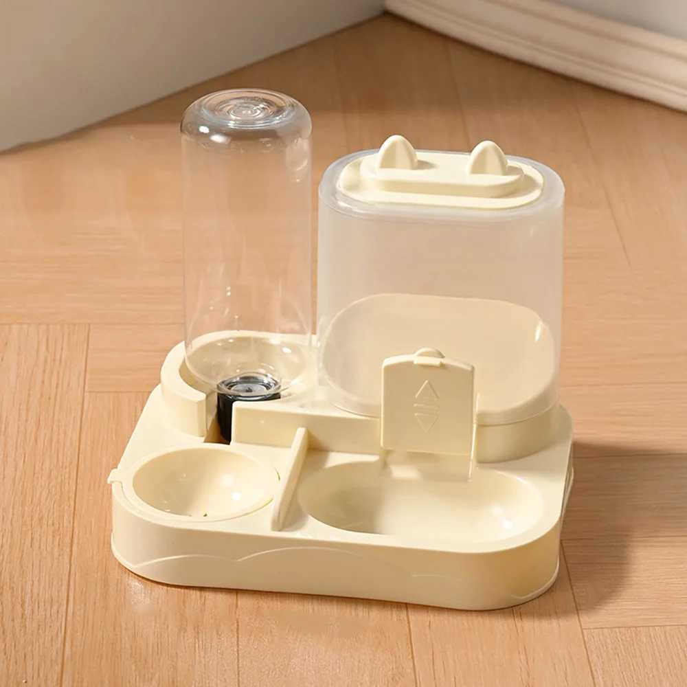 Automatic Pet Bowl for Cats 2in1 Feeder Water Dispenser NonSlip Cat Bowl Suitable for Cats Small Dogs C251009