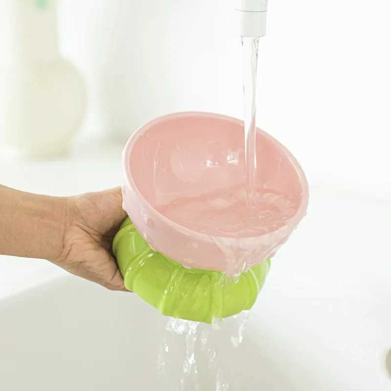 Elevated Ceramic Pet Bowl Cute Raised Cat Dog Dish for Food and Water TipProof Design for Neck Health AntiSpill Feeder Bowl C251009