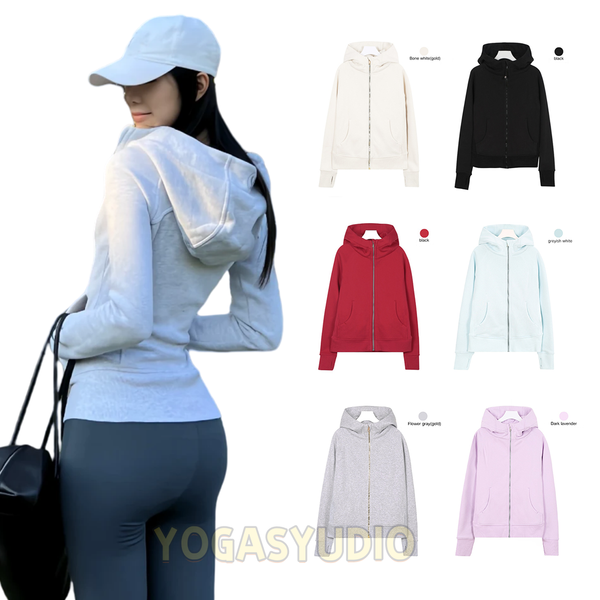 Women Yoga Hoodie Workout Sweatshirts Made Soft Fabric Hoodie with Slim Jacket Cut Available in Sizes from S to XXXL Perfect for Daily Yoga Sessions Gym Workouts