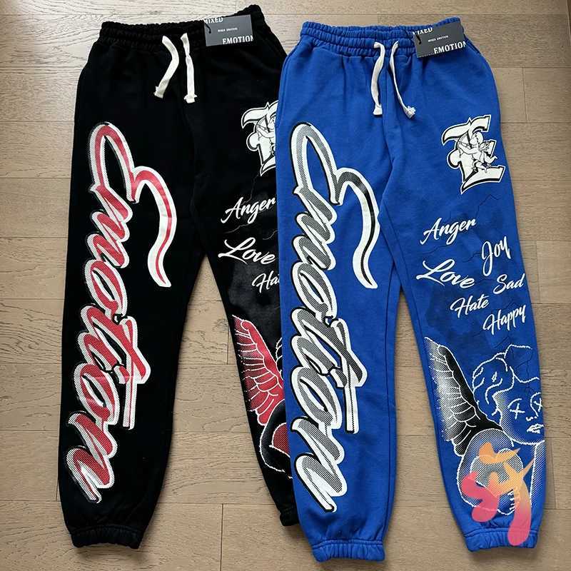 Winter Hiphop Strt Angel Love Graffiti Print Trousers MIXED EMOTION Pants Casual Men Women Cotton Drawstring Jogging Pants X251010