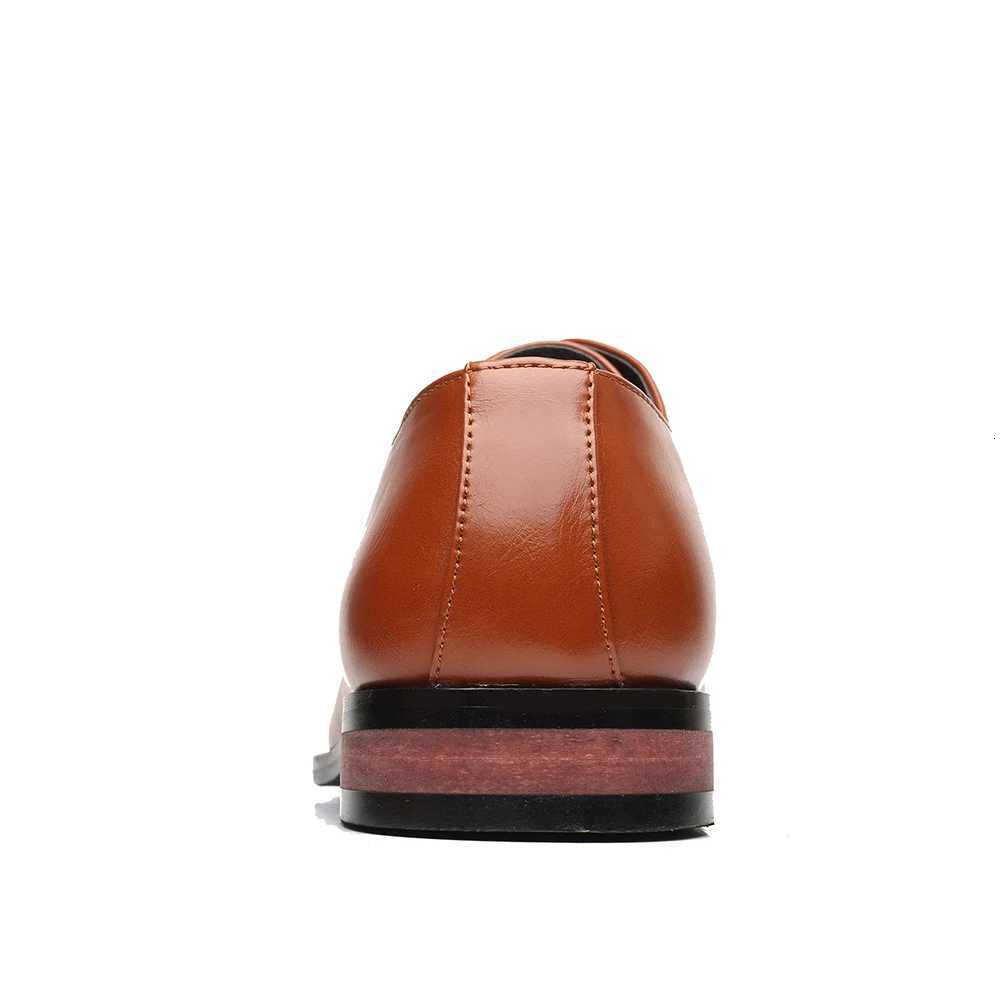 Mens Business Formal Leather Shoes Fiable and Trendy Single Shoe With Lace up Durable and Versatile ClassicXJ251010