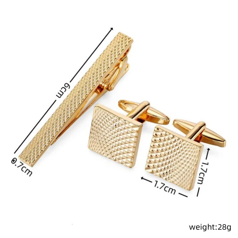 Copper material square batch flower tie clip cufflink box set mens French shirt cufflink business tie clip jewelry gift wholesa 251010