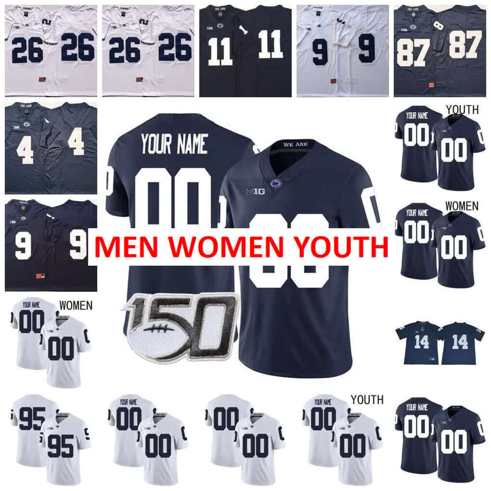 Penn State Nittany Football Jersey Sean Clifford Joey Porter Jr. Abdul Carter PJ Mustipher Drew Allar Nicholas Singleton Kaytron Allen Micah Parsons Saquon