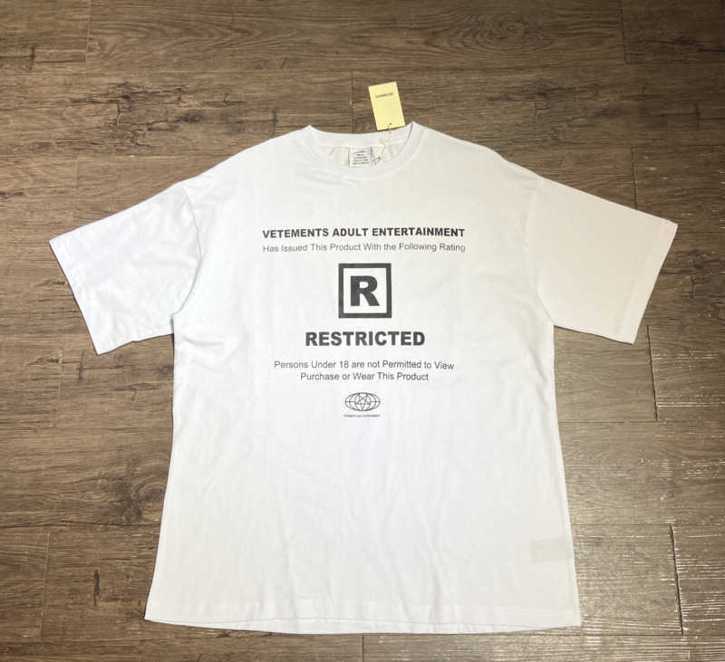 Men's T-Shirts VTM Letter Print Loose Fit Round Neck Short Sleeve T-shirt High Street Cotton Tee For Men And Womene T251010