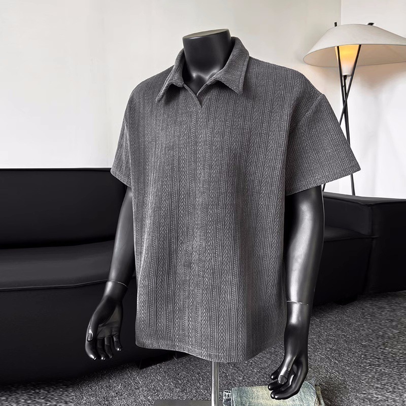 Wheat Designer Hoodie Pattern Short Sleeve Polo Shirt Men's Summer Trendy Brand Designer Shirt Heavyweight T-shirt American Style Loose Half Sleeve T-shirt