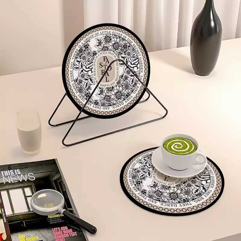 Tea Coaster Light Luxury Highend Feel Plate Mat Wearresistant Heat Insulation Mat Household Waterabsorbent Oilabsorbent Quickdrying Bowl Pot Mat C2510
