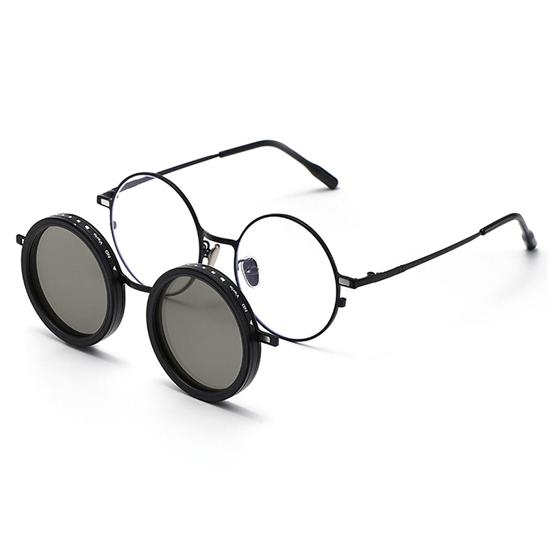 Magnetic ND9-speed rotating adjustable sunglasses with myopia polarized glasses and adjustable neutral density glasses