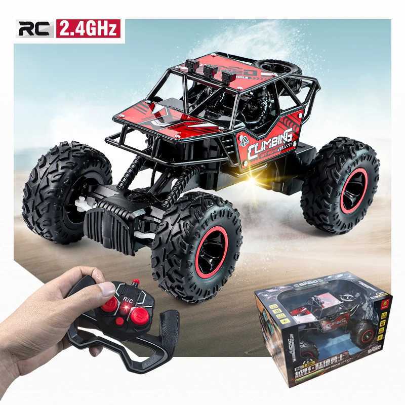 24G remotecontrolled alloy offroad vehicle with longdistance lighting rechargeable childrens racing toy car birthday giftT251010