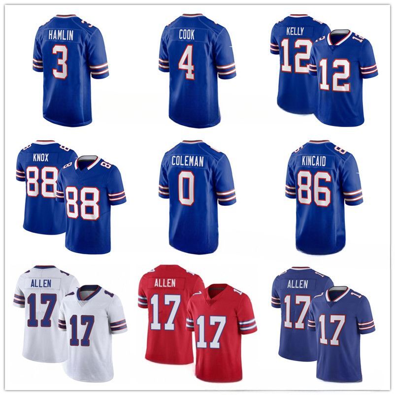NFL Keon Coleman Dalton Kincaid Josh Allen Amari Cooper Dawson Knox Greg Rousseau James Cook Khalil Shakir Terrel Bernard Dawkins Joe Andreessen bills Jerseys