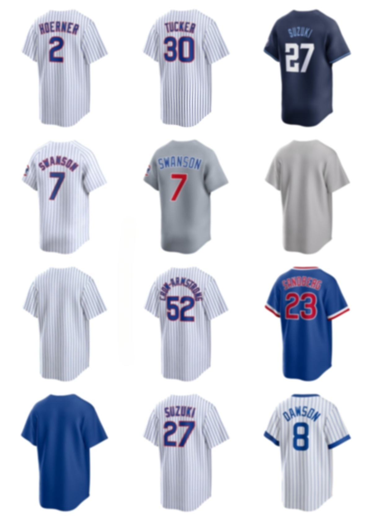 Men Women Youth Chicago''Cubs''Pete Crow-Armstrong Kyle Tucker Seiya Suzuki Ryne Sandberg Dansby Swanson Nico Hoerner Home Replica Baseball Custom Jersey