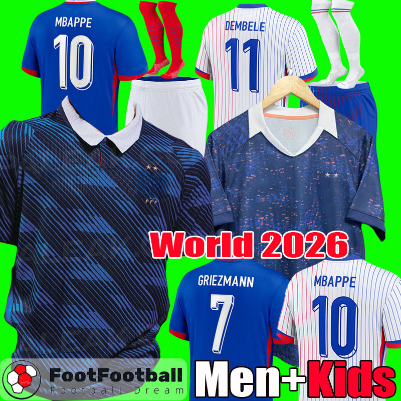 S-4XL French 2025 GIROUD MBAPPE GRIEZMANN SALIBA football shirt Soccer Jerseys PAVARD KANTE Maillot De Foot Equipe Maillots Kids Kit Men Football Kit