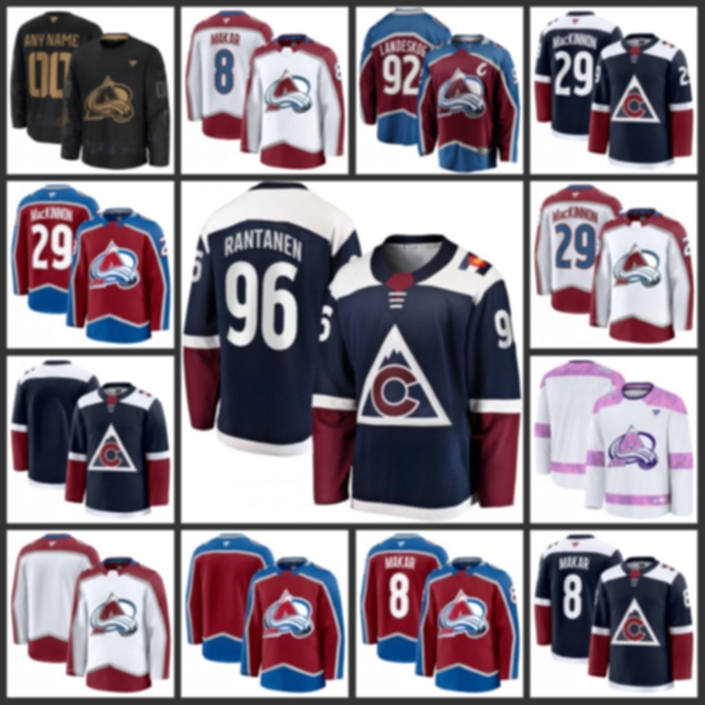 Casey Mittelstadt Avalanche Hockey Jersey Nathan MacKinnon Mikko Rantanen Joe Sakic Patrick Roy Gabriel Landeskog Cale Makar Andrew Cogliano Alternate Custom