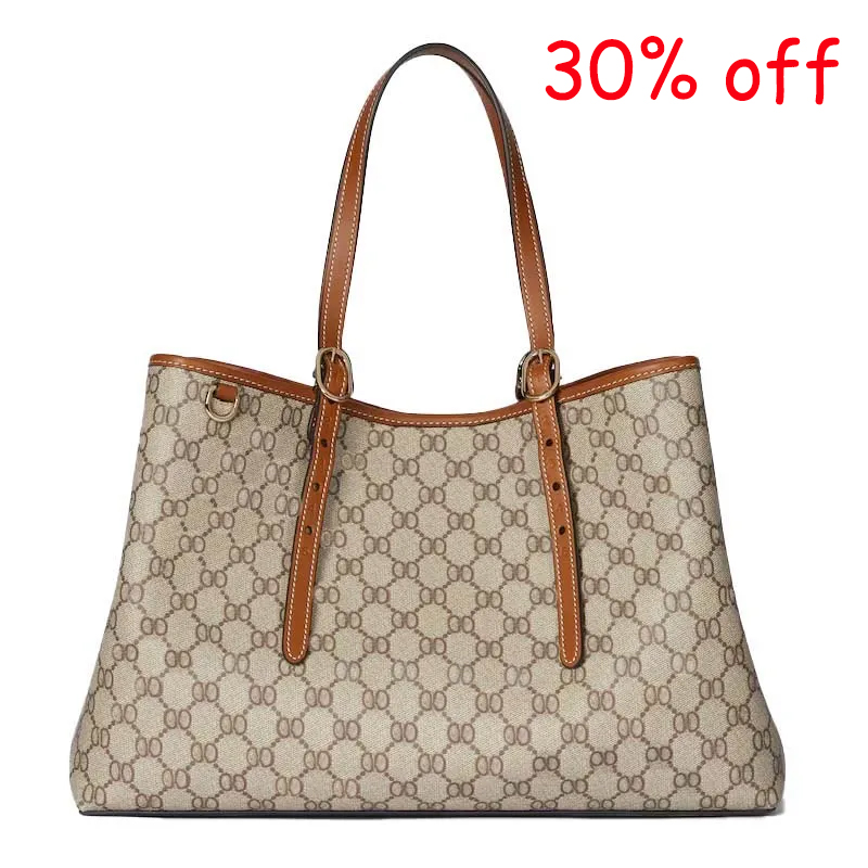 Emblem Giglio brown white 2size tote bag designer bag Luxury Elegant Leather with Drawstring Pillow Crossbody Fashionable Shoulder Handbag for Women original