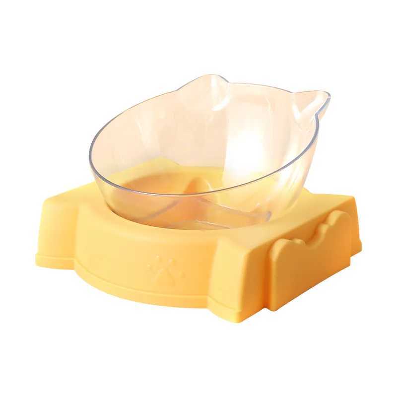 Pet Cat Food Bowl Automatic Feeder AllinOne Splice Dog Cat Food Bowl and Drinking Fountain Drinking Raised Standing Dish Bowl C251009