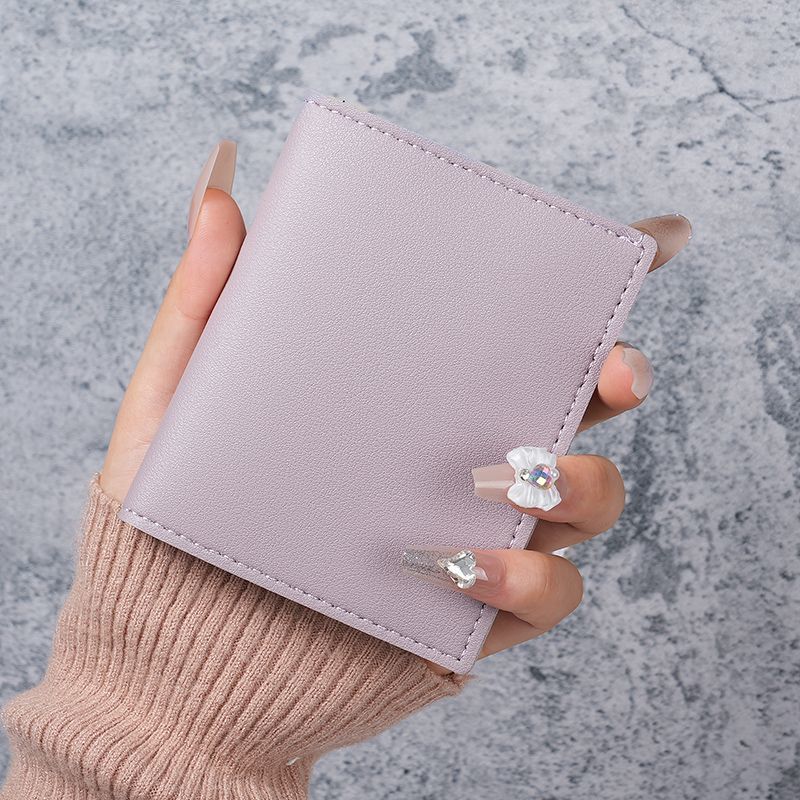 New Style Metal Flower Decoration Card Holder Genuine Leather Women Wallet Small Coin Purse Luxury Brand Men Credit ID Card Holder