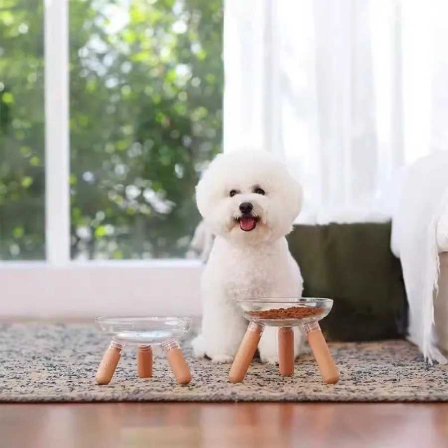 500ml Cat Feeder Dog Bowl Is Not Easy To Knock Over Increased Height To Protect Cervical Spine Things for Pet Cat Accessories C251009