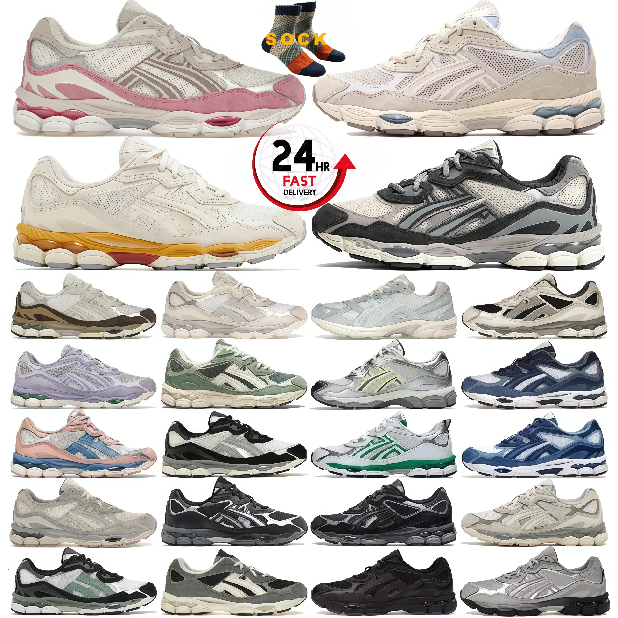 NYC Gel Designer sneakers mens womens Running Graphite Grey Black Cream Mineral Beige Hidden NY ink Ivory Mid Sheet Rock Indigo men women shoes top dfj top 212f