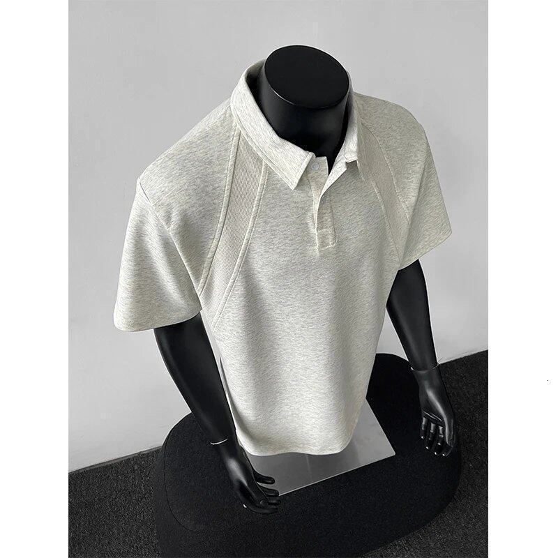 Designer Shirt 2025 Summer Edition Air Cotton Short Sleeve Polo Shirt For Men Heavyweight Anfit Regular Shoulder T-shirt Designer Hoodie Oversized Five-quarter