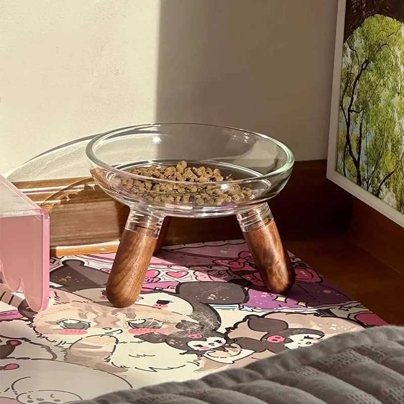 1pcs Cat Bowl Dog Bowl Elevated Pet Feeder with Neck Protection Plastic Water Basin for Cats Dogs NonSlip Pet Food Dish C251009