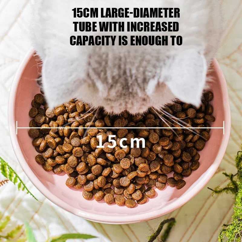 2023 Cute Pet Bowl Creative FlowerShaped Bowl Cat Food Ceramics Water Bowl Pet Accessories For Cats Pet Products C251009