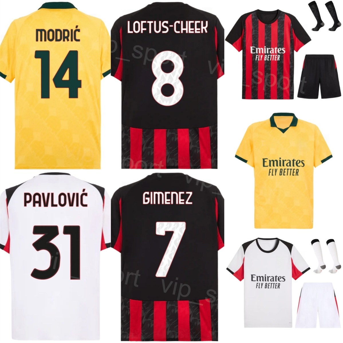 Club 31 PAVLOVIC Soccer Jersey 16 MAIGNAN 11 PULISIC 2 ESTUPINAN GABBIA GIMENEZ TOMORI MODRIC LOFTUS-CHEEK SAELEMAEKERS Football Shirt Kits Mans Child 25/26 Mi Lan