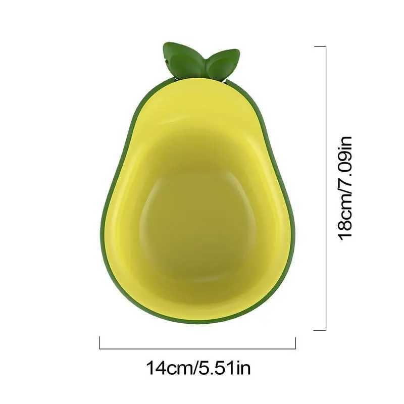 3in1 Detachable Avocado Pet Bowl with Can Opener Spoon Anti Spill High Leg Portable Travel Feeder for Cat Dog Multi Pet Cat Bowl C251009