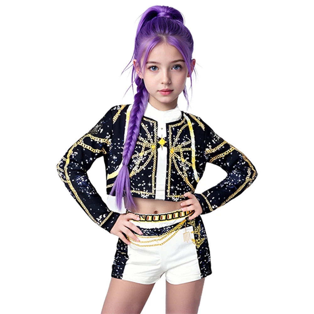 Halloween Costume Rumi Cosplay Kpop Warrior Costume Wig Disguise Rummy Girl Birthday Party Gift Carnival Performance Clothes Set251010