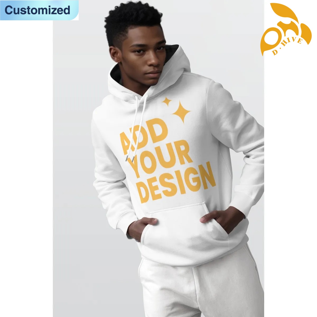 Free shipping. Stylish and versatile casual hoodie with letter print design All-Over Print Men's Pullover Hoodie