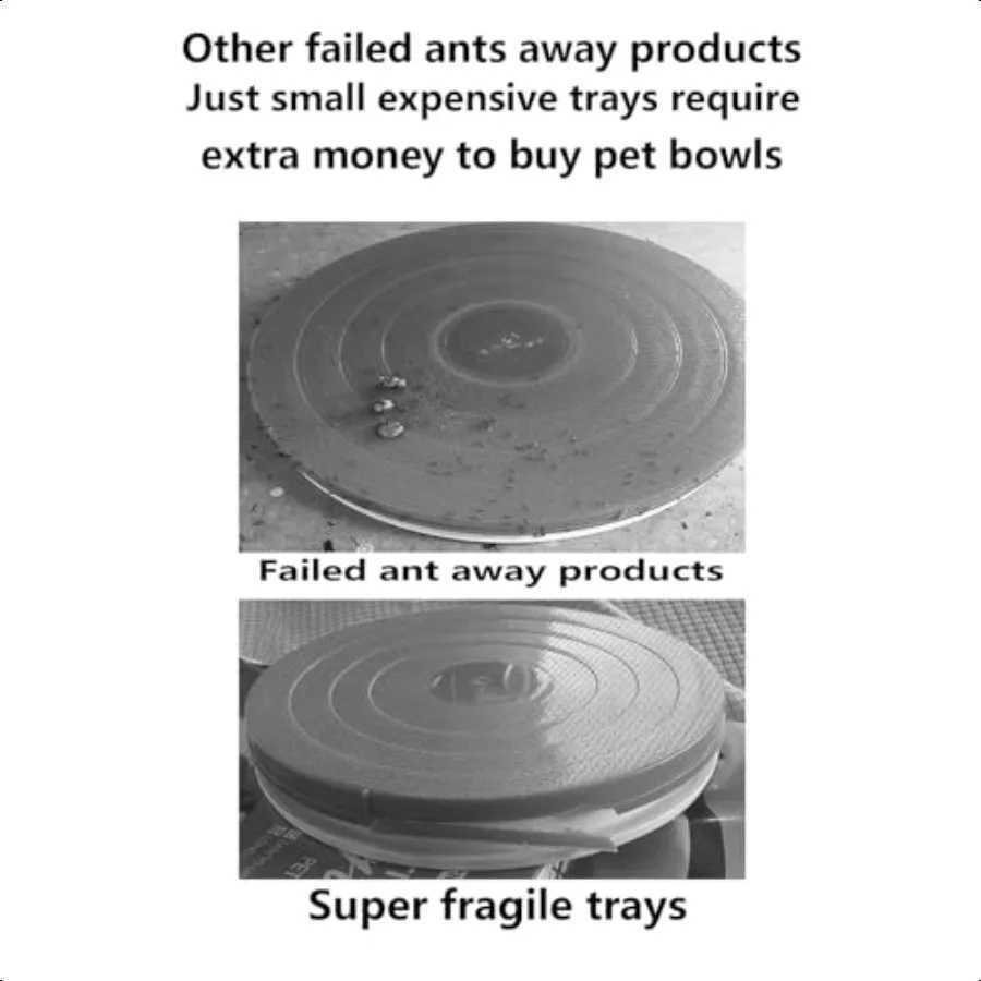 Ant Away Cat Dog Pet Food Bowl 32 Oz Food Water Bowls Dish for Small to Medium Size Dogs Cats by C251009