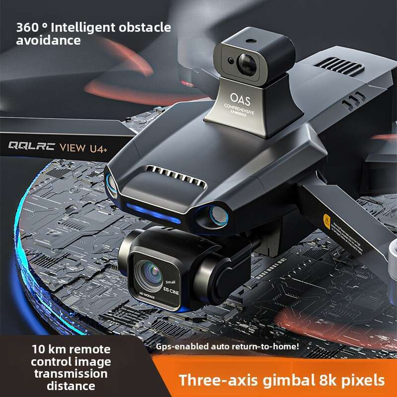 Camera Drone U4gps Laser Obstacle Avoidance Three-Axis Gimbal Long-Distance 5Km Brushless Drone 4K HD Model Aircraft Toys