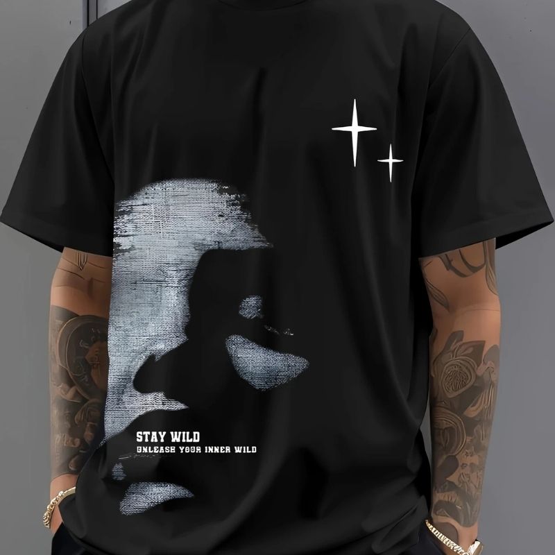 Men's Graphic Oversized T-Shirt - Artistic Casual Tee-44