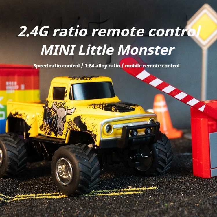 Little Monster 164 Rc Car Mini 24Ghz Remote Control Cars with Cool Spray Painting Pattern Rc Offroad Vehicle Boys Toys GiftsT251010