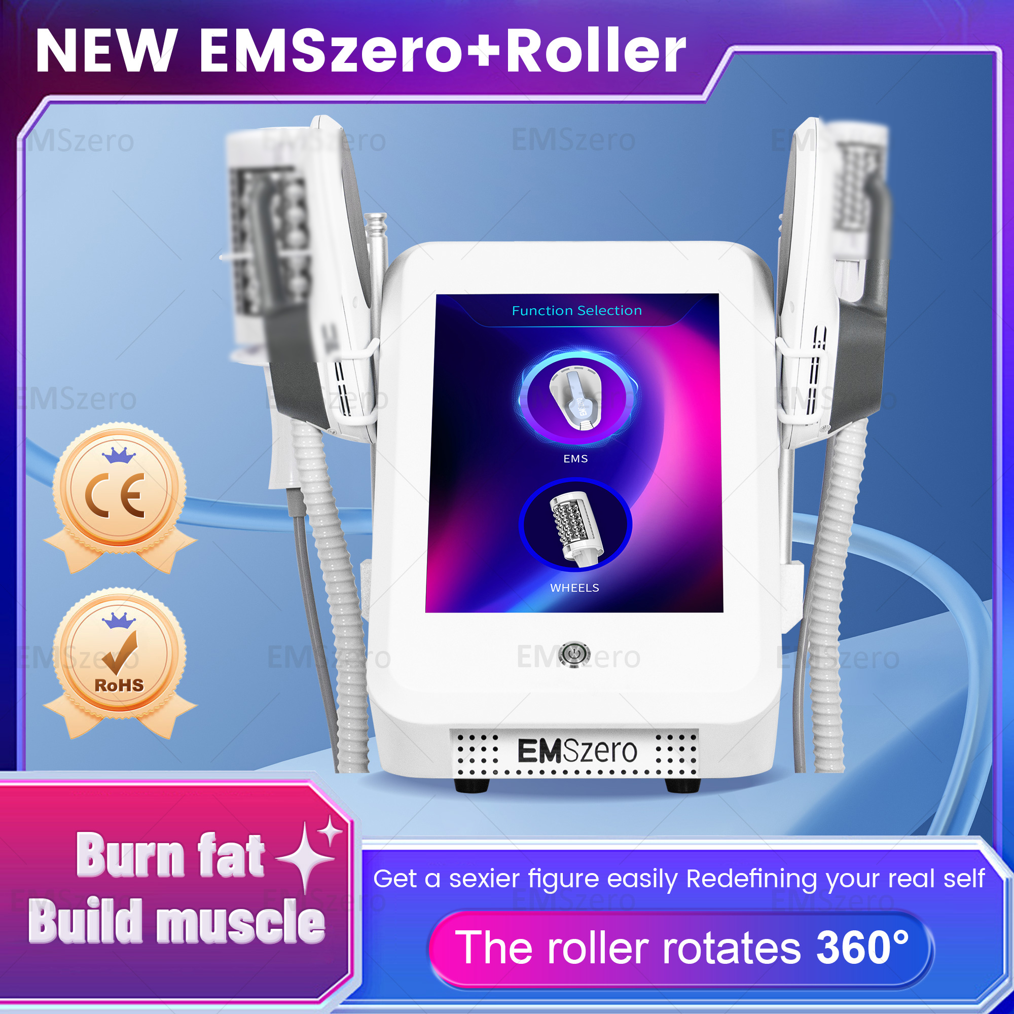 New Electromagnetic Body Shape Slimming Physiotherapy Cellulite Removal Roller Reformer Weight Lose Machine