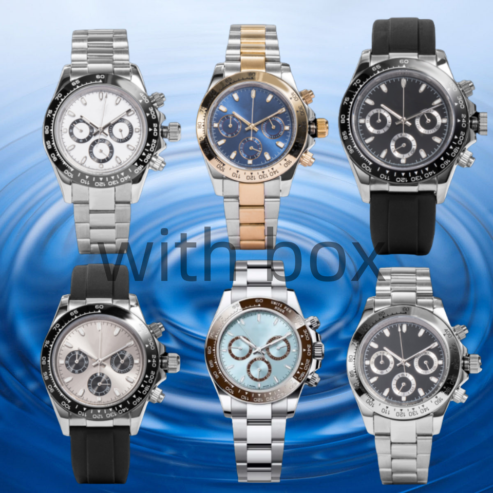 watch watches mens wristwatches mechanical watcheswatches montre de luxe full stainless steel ceramic sapphire withbox