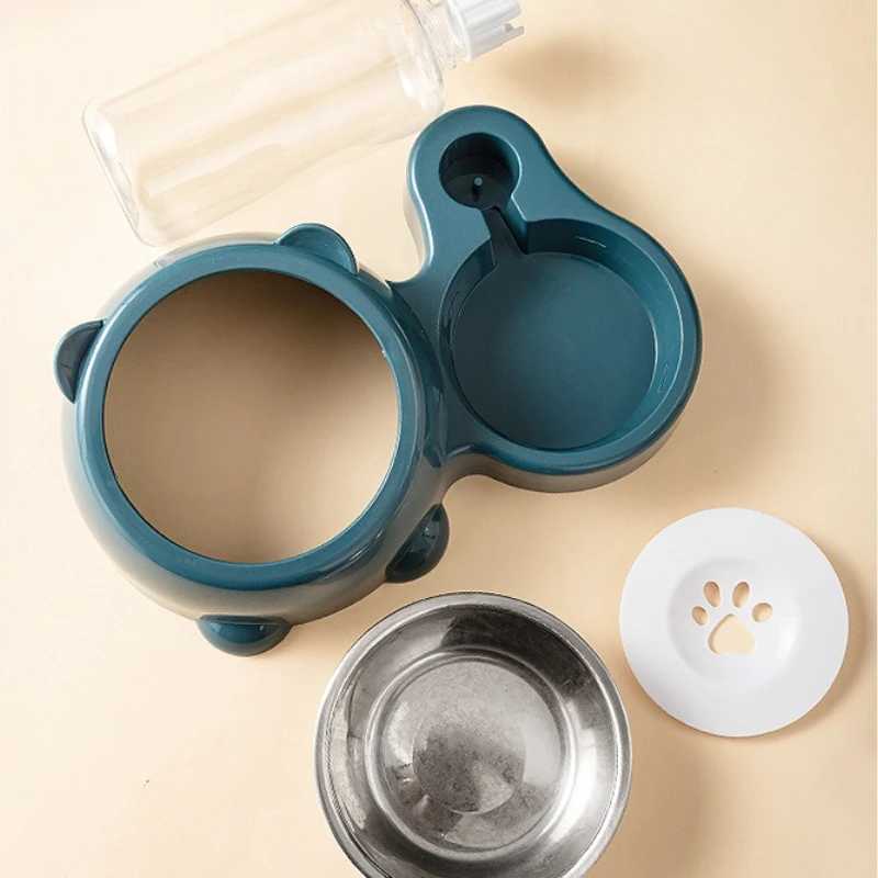 Automatic Pet Feeder and Water Dispenser Integrated Feeding System for Cats and DogsNo Battery or Power Needed slanted mouth C251009