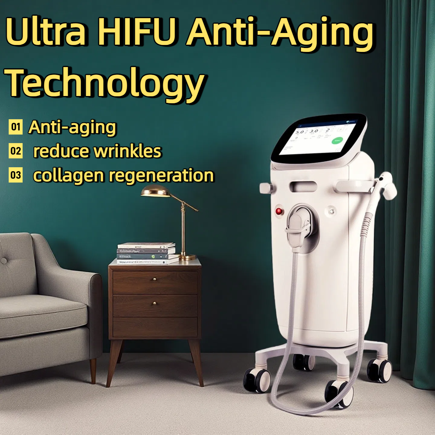 Hot Ultra HIFU Anti-Aging Technology Anti-aging Reduces Wrinkles And Stimulates Collagen Regeneration Efficient And non-invasive Facial Contouring Mac