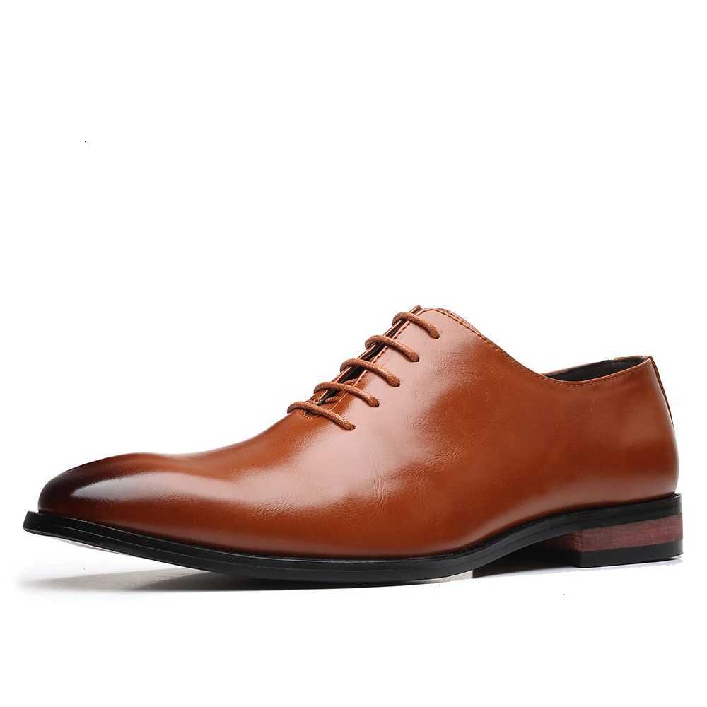 Mens Business Formal Leather Shoes Fiable and Trendy Single Shoe With Lace up Durable and Versatile ClassicXJ251010