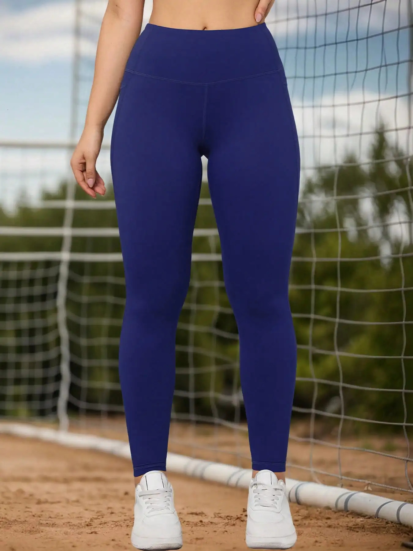 Yoga Pants with Pockets Tummy Control Butt Lifting Fitness Tights Women Solid Color Workout Leggings Sportswear 251010