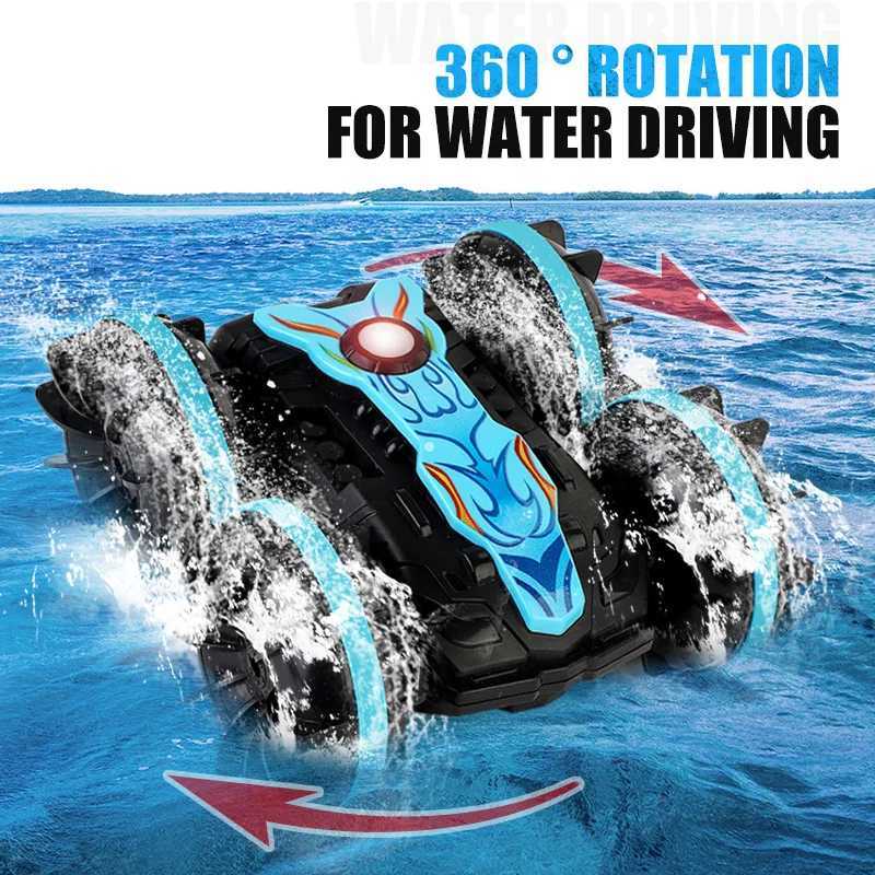 Stunt Car Amphibiou AllTerrain 360 Flip Waterproof Remote Control Vehicle Beach Pool Toy for Boy Girl Kids Outdoor GiftsT251010