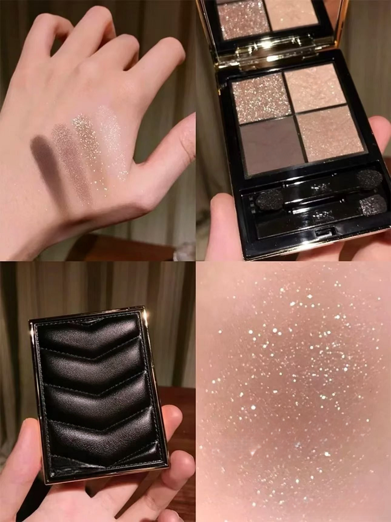 Makeup 4colors eye shadow #100 #400 #700 3 types Waterproof Shimmer Luminous Matte Metallic eye-shadow 4g