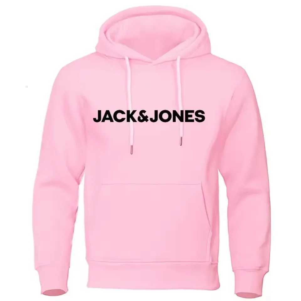 Mens Jack Jones Hoodie Fashionable Casual Loose Jersey Sportswear Comfortable Print Streetwear W251010 - view 7